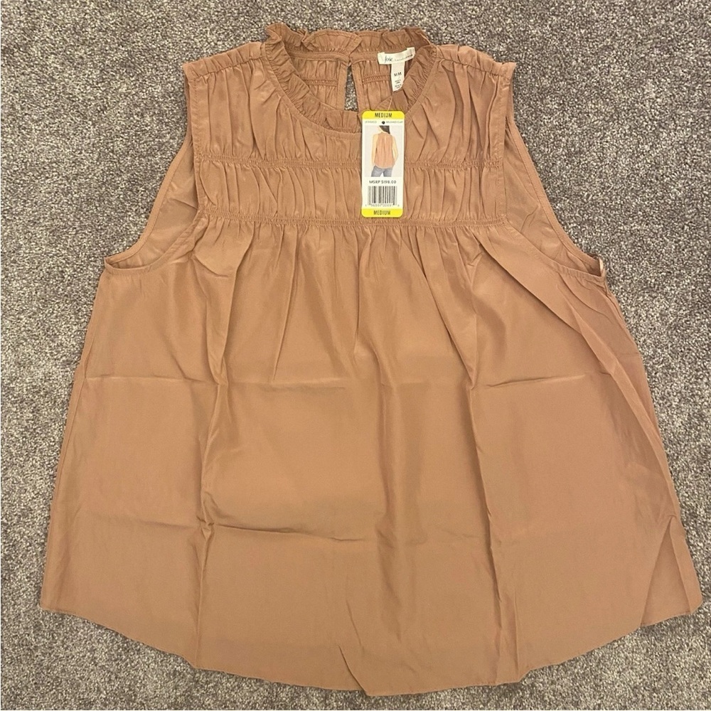 JOIE Limited Edition Womens Sleeveless Top Ruffled Neck Size M - Medium NWT $198 - Picture 2 of 16